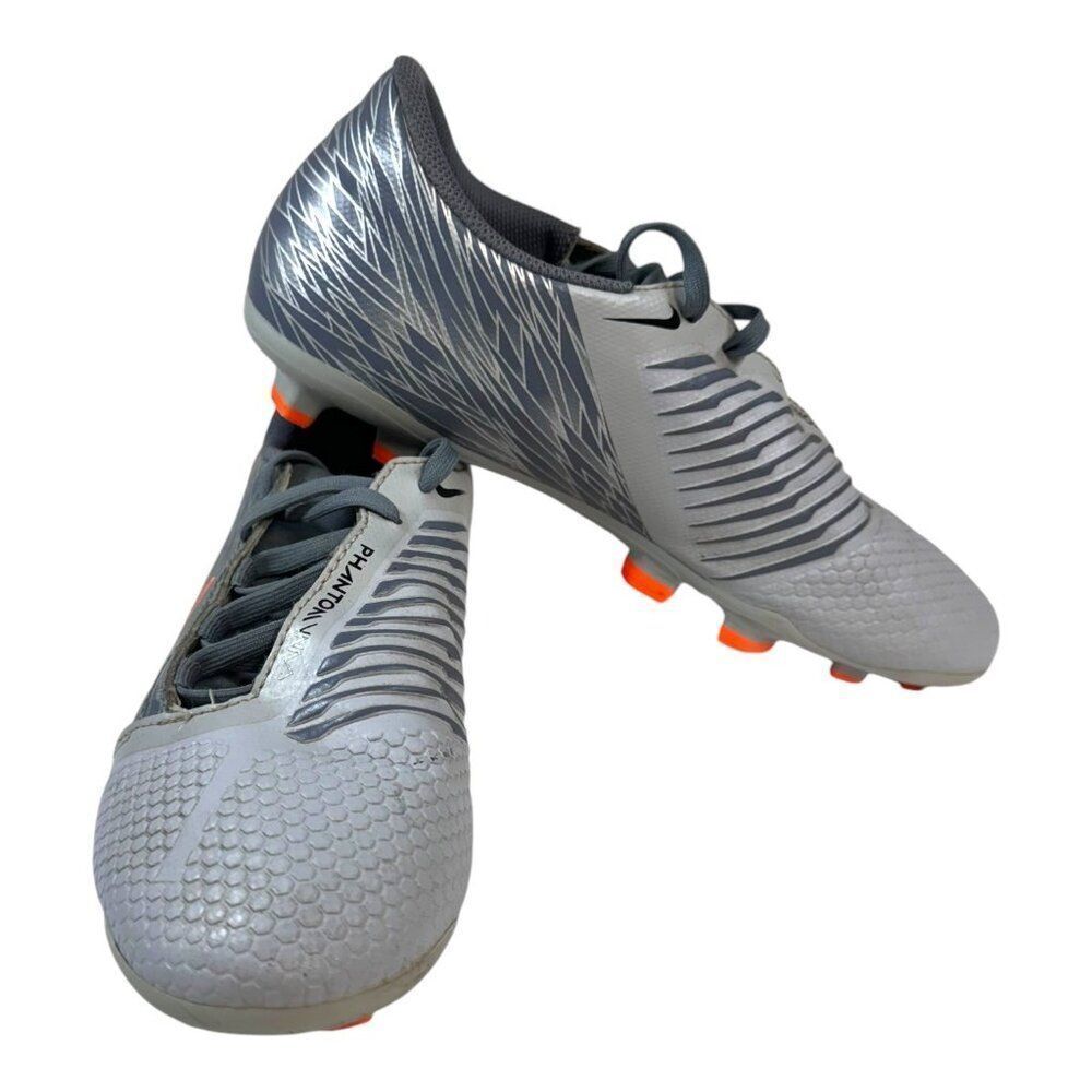 Nike Phantom VNM Soccer Cleats Size 5 Gray Venom White Orange A00396 For Youth